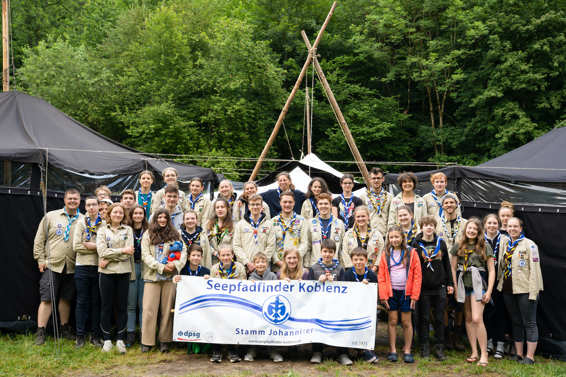 Gruppenfoto Pfingsten 2022 Seepfadfinder Koblenz